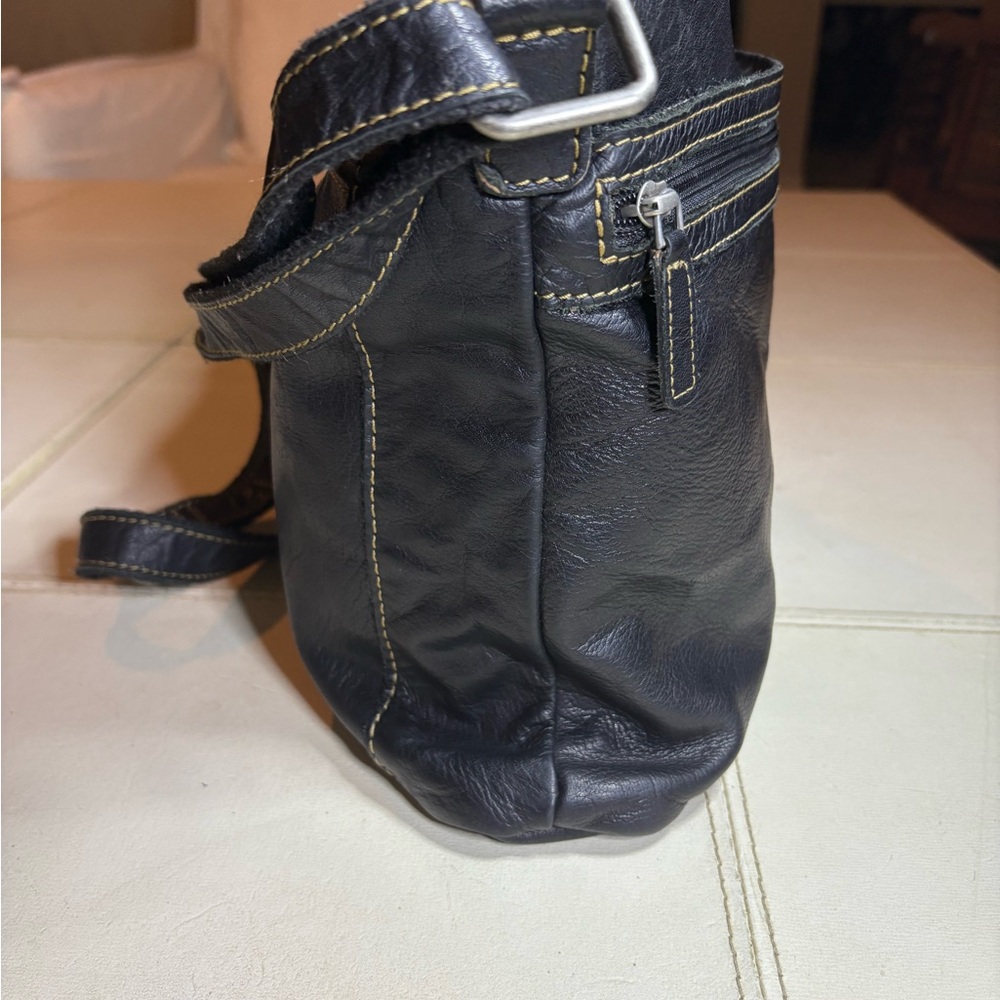 Black Leather Crossbody Bag Jack George’s - Picture 3 of 16